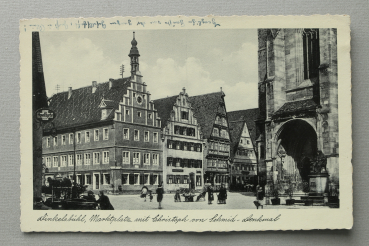 AK Dinkelsbühl / 1940 / Marktplatz mit Christoph von Schmid Denkmal / Strassenansicht / Apotheke
